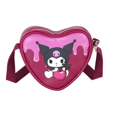 Hello Kitty Kuromi Cherry-Mala Tiracolo Coração Casual, Rosa