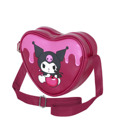 Hello Kitty Kuromi Cherry-Mala Tiracolo Coração Casual, Rosa