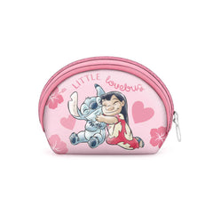 Disney Lilo y Stitch Lovebug-Monedero Oval Casual, Rosa
