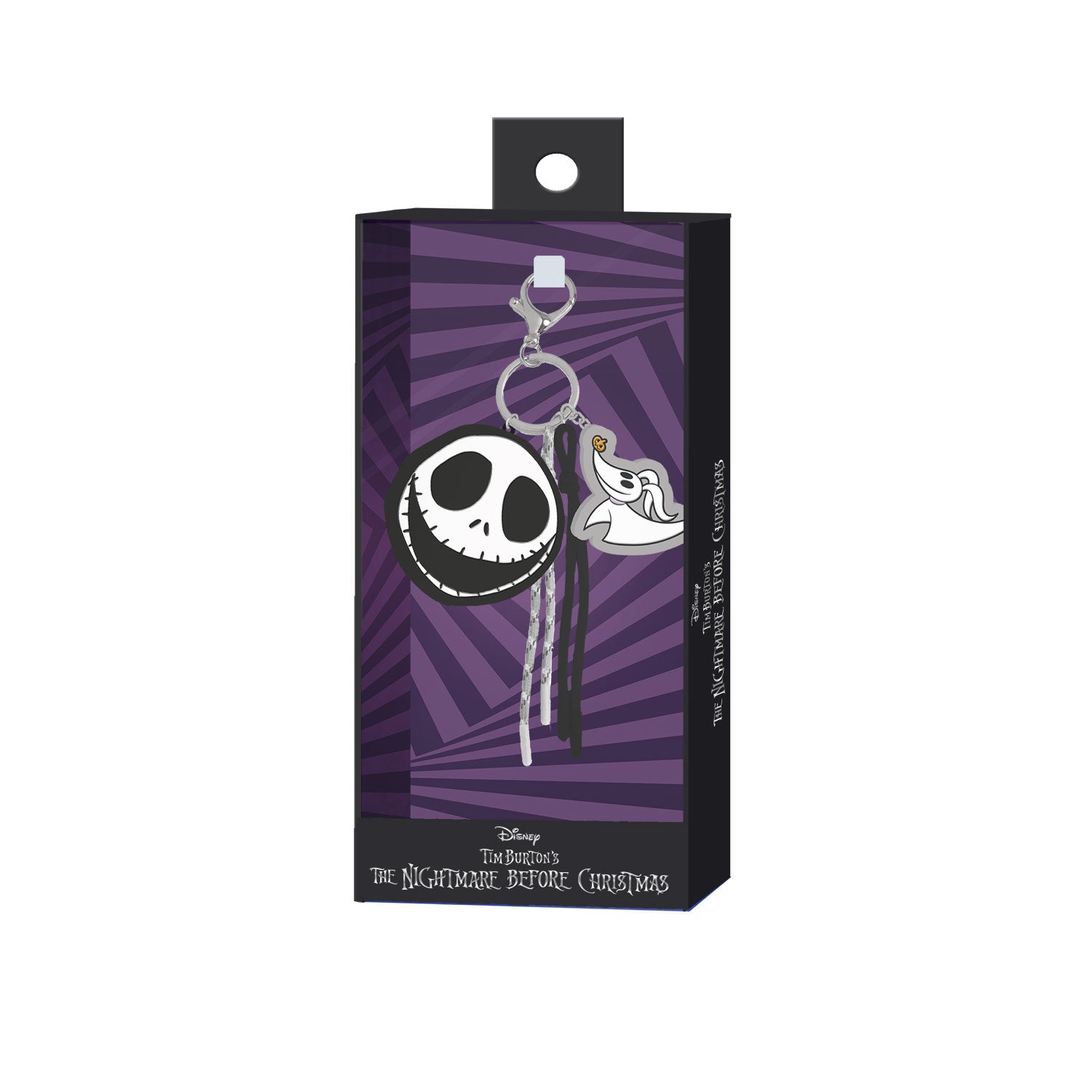 Disney Pesadilla Antes de Navidad Face-Llavero Charm, Negro