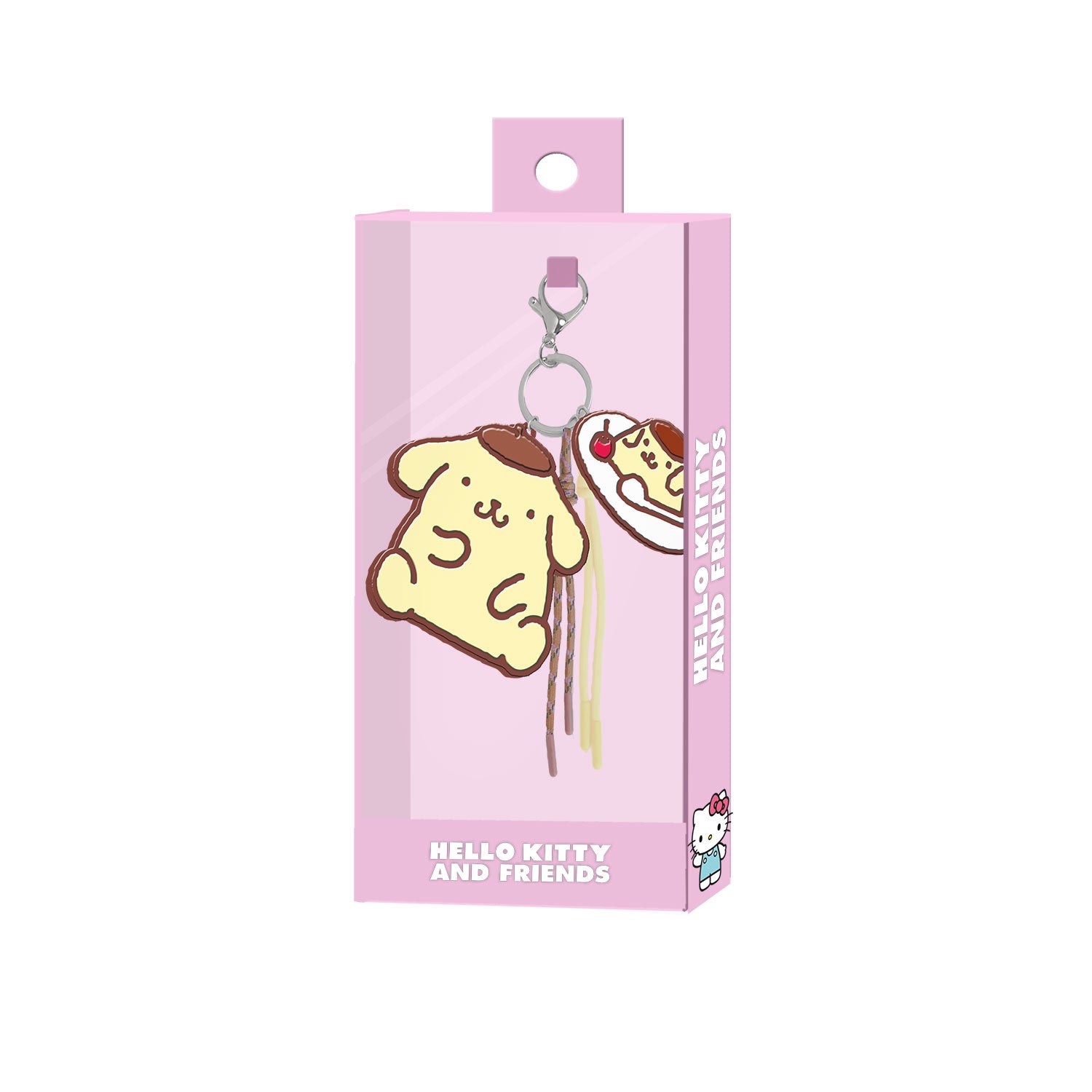Hello Kitty Pompompurin Face-Llavero Charm, Hueso