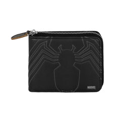 Marvel Venom Spider-Portefeuille Man zippé, Noir