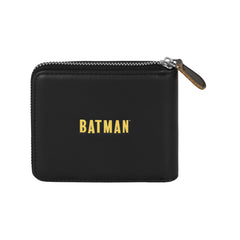 DC Comics Batman Bat Geldbörse mit Reißverschluss, Schwarz