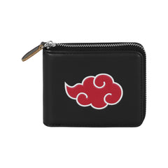 Naruto Clouds-Portefeuille Man Zip, Noir
