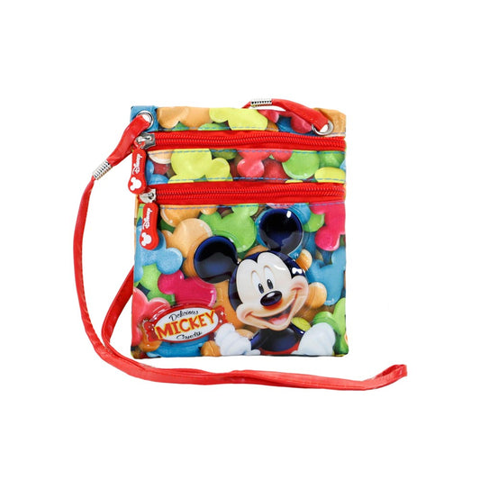Disney Topolino Delicious-Borsa a Tracolla Action Mini Verticale, Rosso