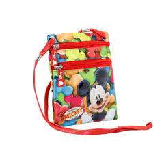Disney Topolino Delicious-Borsa a Tracolla Action Mini Verticale, Rosso