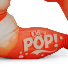Oh My Pop Prawn-Cuscino da Collo e Mascherina per Dormire, Arancione