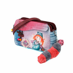 Forever Ninette Origin-Sac à Bandoulière Double Zipper, Multicolore