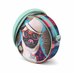 Karactermania Krazymals Pug-Borsa a Tracolla Rotonda, Marrone