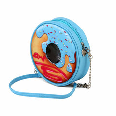 Oh My Pop Bluenut-Borsa a Tracolla Rotonda, Blu