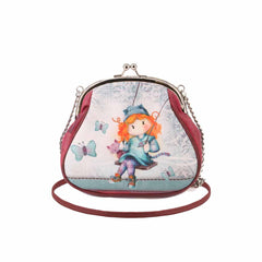 Forever Ninette Swing-Sac à Bandoulière Retro Chaîne Grand, Multicolore