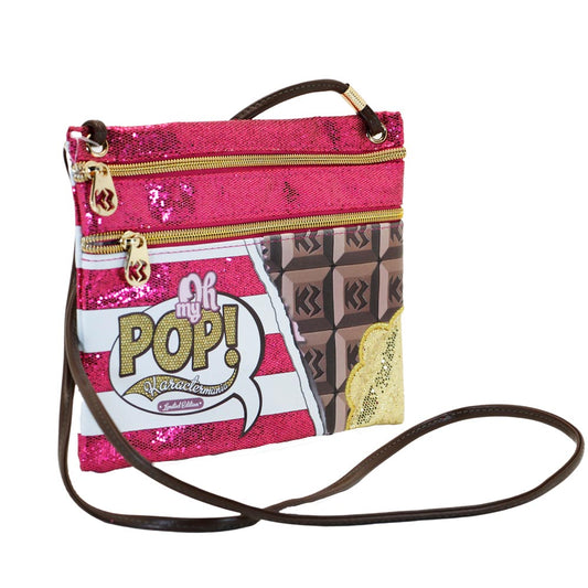 Oh My Pop! Chocolat-Borsa a Tracolla Action Mini Orizzontale, Rosa