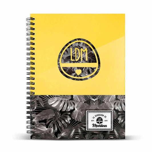 Martina D'Antiochia (Martina's Fun) Yellow-Yellow A5 Notebook, Grid Paper, Yellow