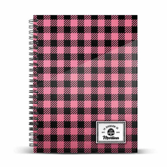 Martina D'Antiochia (Martina's Fun) Pink-Pink Notebook A5 Grid Paper, Pink