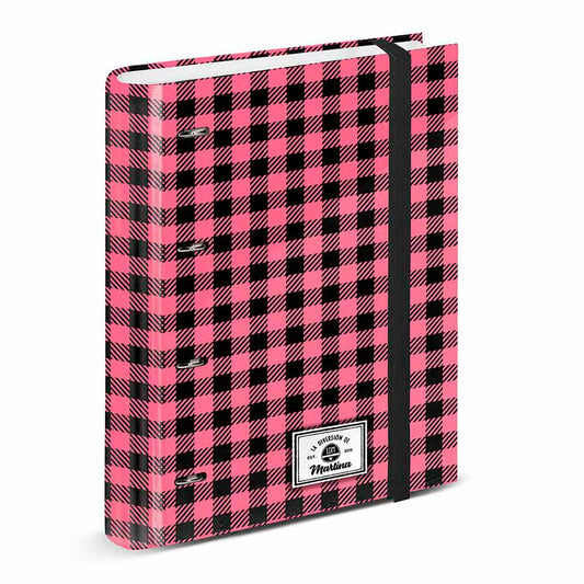 Martina D'Antiochia (Martina's Fun) Pink-Carpesano 4 Rings Grid Paper, Pink