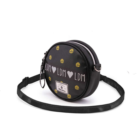 Martina D'Antiochia (La Diversión de Martina) Grey-Bolso Bandolera Redondo, Gris