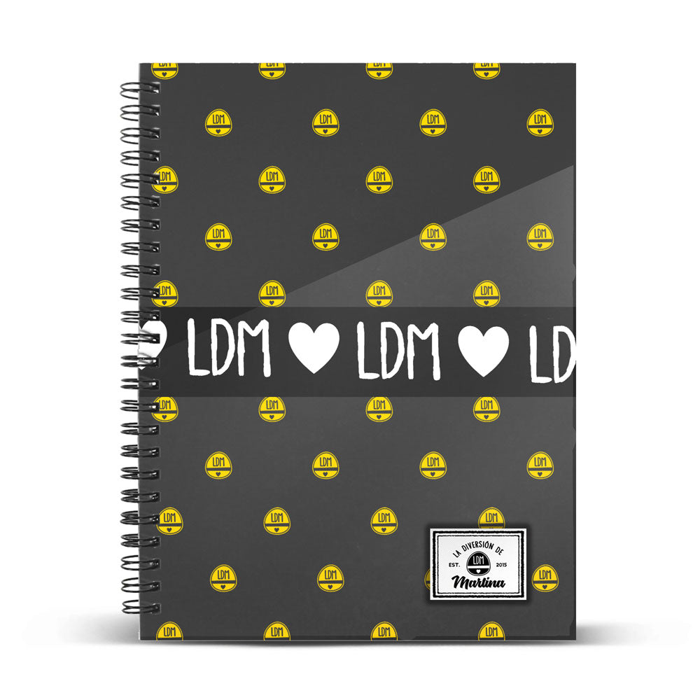 Martina D'Antiochia (Martina's Fun) Grey - A4 Notebook, Grid Paper, Grey