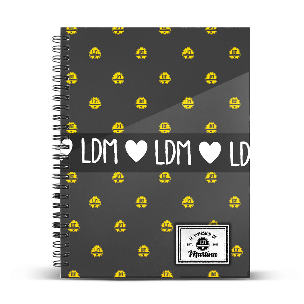 Martina D'Antiochia (Martina's Fun) Grey-Gray Paper A5 Notebook, Grey