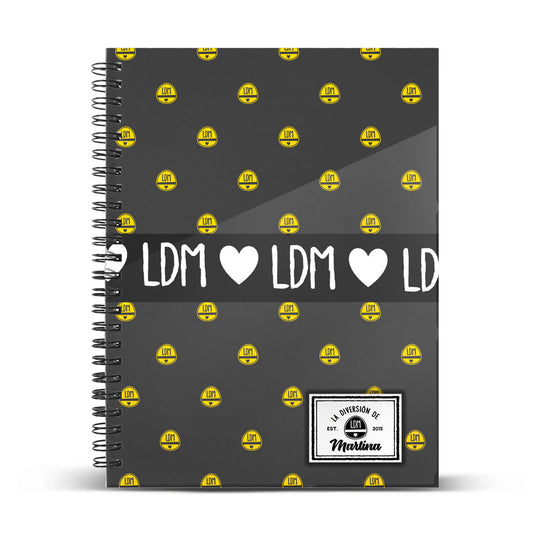 Martina D'Antiochia (Martina's Fun) Grey-Gray Paper A5 Notebook, Grey
