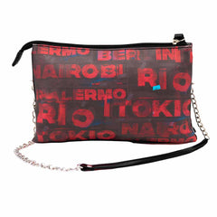 La Casa de Papel Cities-Handy Triple Handy Shoulder Bag, Red
