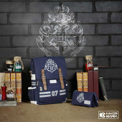 Harry Potter Academy-Trousse Triple HS, Bleu Foncé