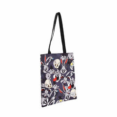 Looney Tunes Folks-Bolsa de la Compra Tote Shopping Bag, Gris