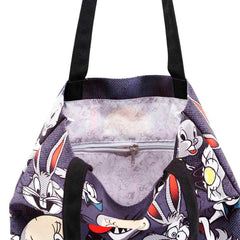 Looney Tunes Folks-Bolsa de la Compra Tote Shopping Bag, Gris