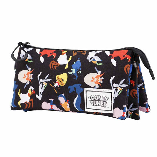 Looney Tunes Gang-Estuche Portatodo Triple HS, Multicolor