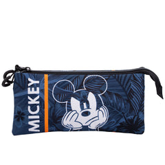Disney Mickey Mouse Blue-Estuche Portatodo Triple HS, Azul Oscuro