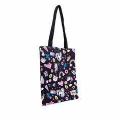 Oh My Pop Illusion-Bolsa de la Compra Tote Shopping Bag, Negro