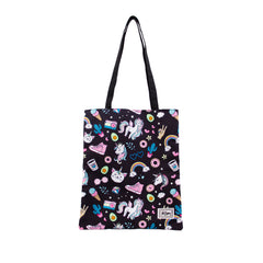 Oh My Pop Illusion-Bolsa de la Compra Tote Shopping Bag, Negro