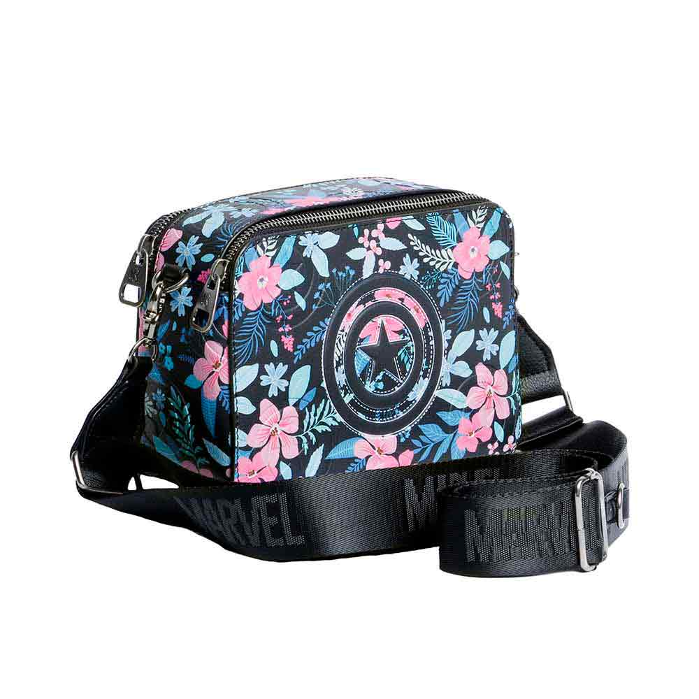 Marvel Captain America Spring-Bag IBiscuit Shoulder Bag, Multicolor