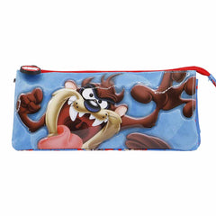 Looney Tunes Taz Tasmanian-Estuche Portatodo Triple, Azul