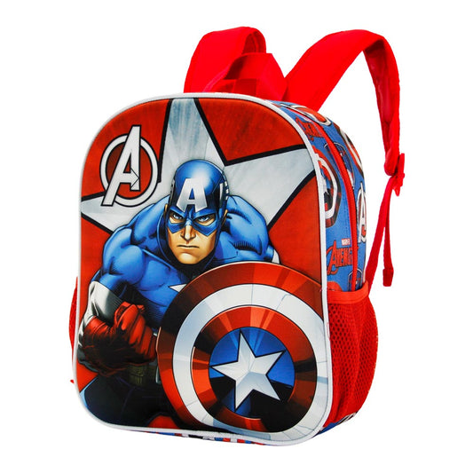Marvel Capitán América Gravity-Mochila 3D Pequeña, Rojo