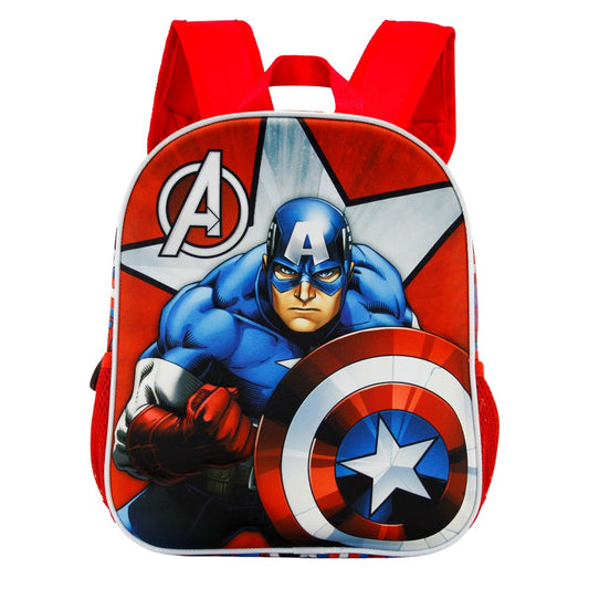 Marvel Capitán América Gravity-Mochila 3D Pequeña, Rojo