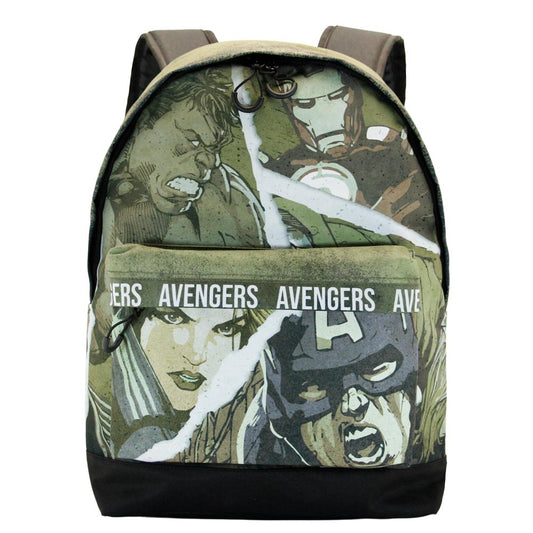 Marvel Los Vengadores Shout-Mochila HS FAN, Verde Militar