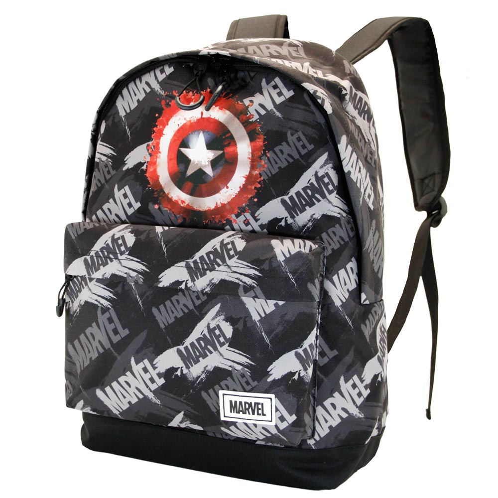 Sac à dos Marvel Captain America Scratches-HS FAN, gris