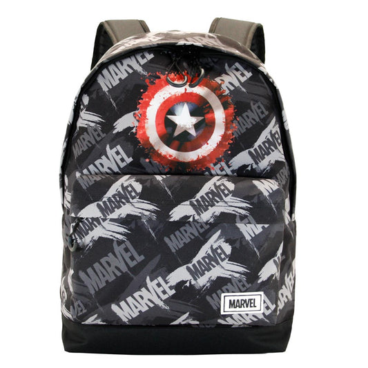 Marvel Capitán América Scratches-Mochila HS FAN, Gris