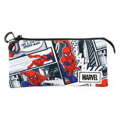 Marvel Spiderman Stories-Estuche Portatodo Triple FAN, Multicolor