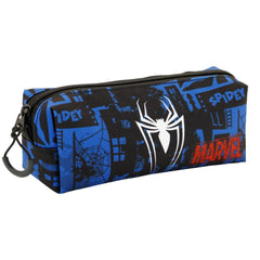 Marvel Spiderman Sky-Estuche Portatodo Cuadrado FAN, Azul