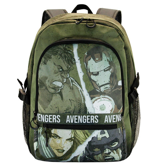 Marvel Los Vengadores Shout-Mochila Fight HS FAN, Verde Militar