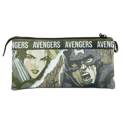 Marvel Los Vengadores Shout-Estuche Portatodo Triple FAN, Verde Militar