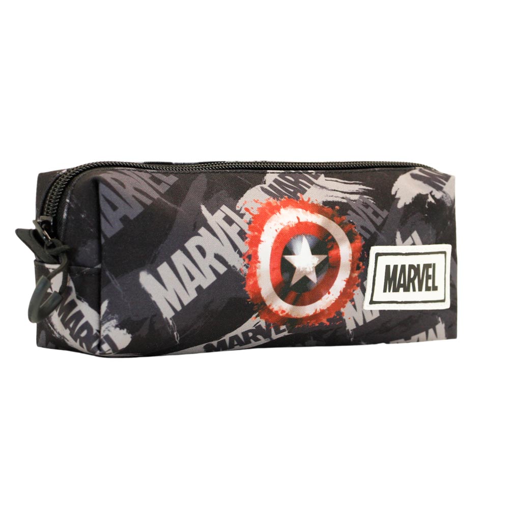 Marvel Captain America Scratches-Square FAN Square Pencil Case, Gray