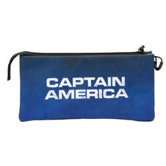 Marvel Capitán América Full-Estuche Portatodo Triple FAN, Azul