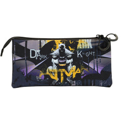 DC Comics Batman Dark Night-Estuche Portatodo Triple FAN, Gris