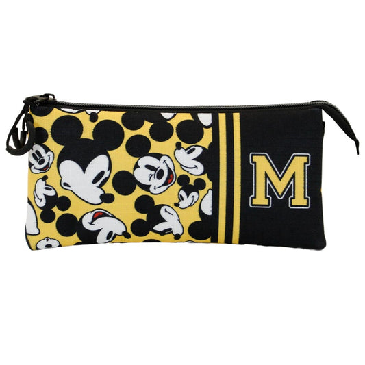 Disney Mickey Mouse Yellow-Triple ECO Pencil Case, Yellow