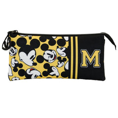 Disney Mickey Mouse Yellow-Estuche Portatodo Triple ECO, Amarillo