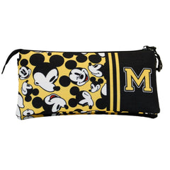 Disney Mickey Mouse Yellow-Estuche Portatodo Triple ECO, Amarillo