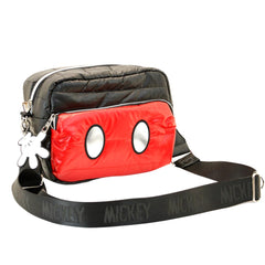 Disney Mickey Mouse Air-Bag IBiscuit Padding Shoulder Bag, Black