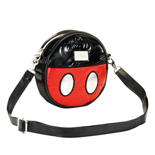 Disney Mickey Mouse Air-Round Padding Shoulder Bag, Black